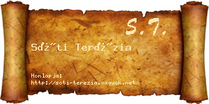 Sóti Terézia névjegykártya