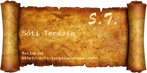 Sóti Terézia névjegykártya